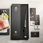 XINZUO Professional Fillet Knife, 67-layers Damascus Super Steel，Ergonomic Non-Slip Handle, Sharp Cutting Knife for Deboning Fish & Slicing Seafood