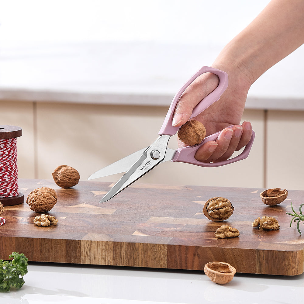 XINZUO 5 Colors Magnetic Kitchen Scissors with Fridge Storage – German 1.4116 Molybdenum-Vanadium Steel, Multi-Purpose