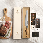 XINZUO Professional Carving Knife - Triple-Layer Composited Steel with Olive Wood Handle, Razor Sharp & Ergonomic Design-PIN Series