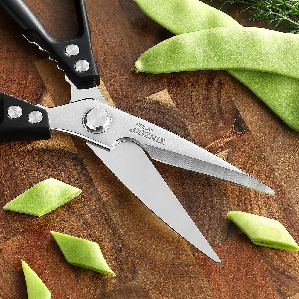 XINZUO 1PC Multifunctional Kitchen Knife 14C28N Stainless Steel Hardness 56-58HRC