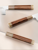 XINZUO Zhen XZ05 Series ZDP-189 Powder Steel Kitchen Knife 5pcs Set, Made of Three-layer Composite Steel, Hardness Reaches 65-67HRC, Desert lronwood Octagonal HandIe