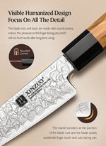 XINZUO PM8 Series 67 Layers Damascus Powder Steel Utility Knife 5.3 inches