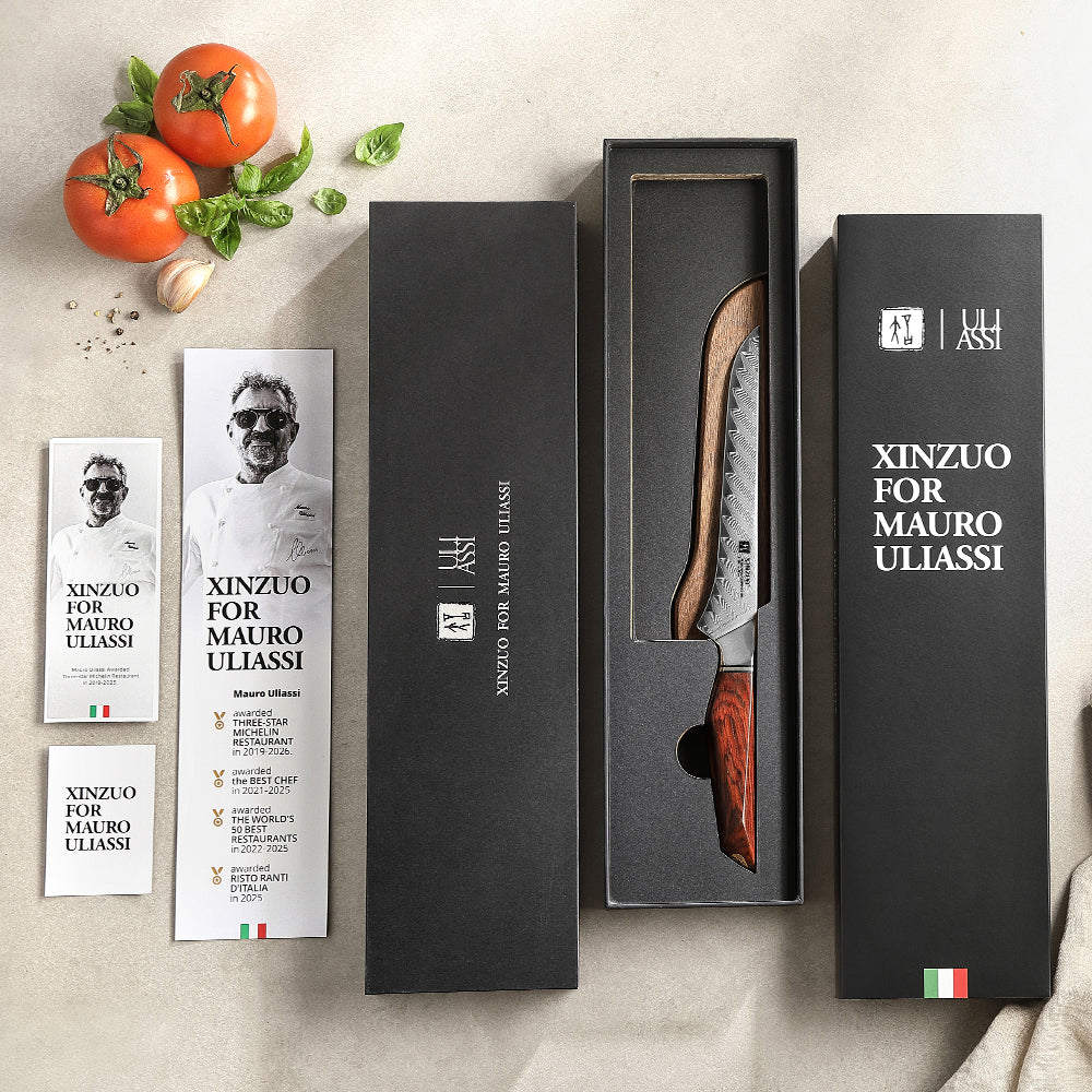 XINZUO Xing Series Ergonomic Rosewood Boning Knife –73 Layers Damascus Steel With 14Cr14MoVNb Core