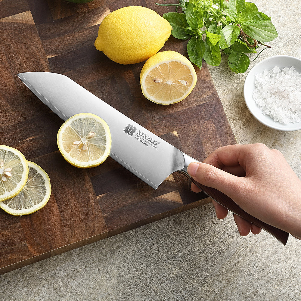 XINZUO Sharp And Durable Santoku Knife 440C Steel Core Hardness 60±1HRC