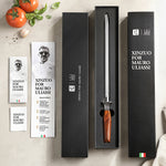 XINZUO Xing Series High-Carbon Steel Knife Sharpening Rod,Premium Solid Wood Handle - Eco-Friendly Gift Packaging