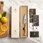 XINZUO 4.3 Inches Paring Knife - Triple-Layer Composited Steel with Olive Wood Handle, Razor Sharp & Ergonomic Design-PIN Series