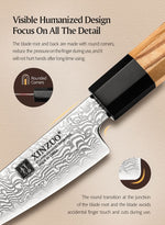 XINZUO PM8 Series 67 Layers Damascus Powder Steel Paring Knife 4 inches