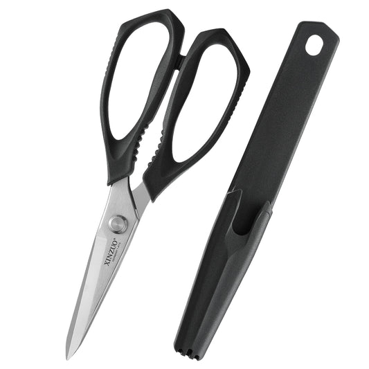 XINZUO 5 Colors Magnetic Kitchen Scissors with Fridge Storage – German 1.4116 Molybdenum-Vanadium Steel, Multi-Purpose