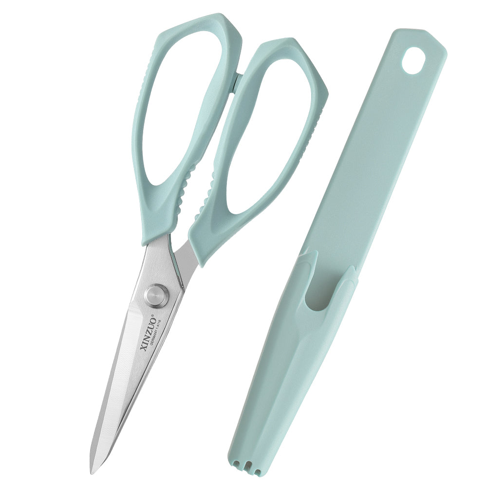 XINZUO 5 Colors Magnetic Kitchen Scissors with Fridge Storage – German 1.4116 Molybdenum-Vanadium Steel, Multi-Purpose