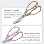 XINZUO 5 Colors Magnetic Kitchen Scissors with Fridge Storage – German 1.4116 Molybdenum-Vanadium Steel, Multi-Purpose
