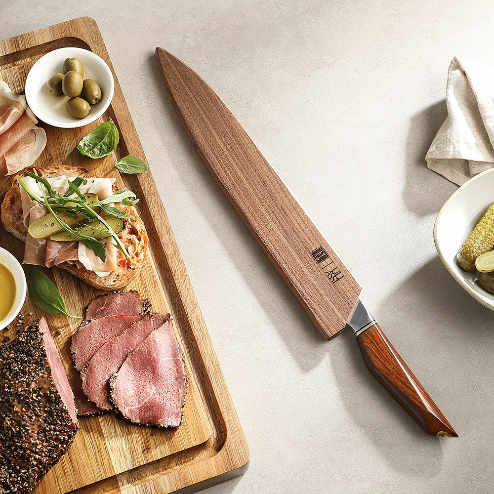 XINZUO Xing Series 10.2 Inches Carving Knife – 73-Layer Damascus Powder Steel, Michelin Star Collaboration, Sustainable Packaging, All-Purpose Culinary Tool
