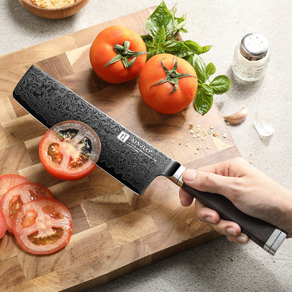 XINZUO 67-Layer Damascus Nakiri Knife – The Ultimate Vegetable Specialist