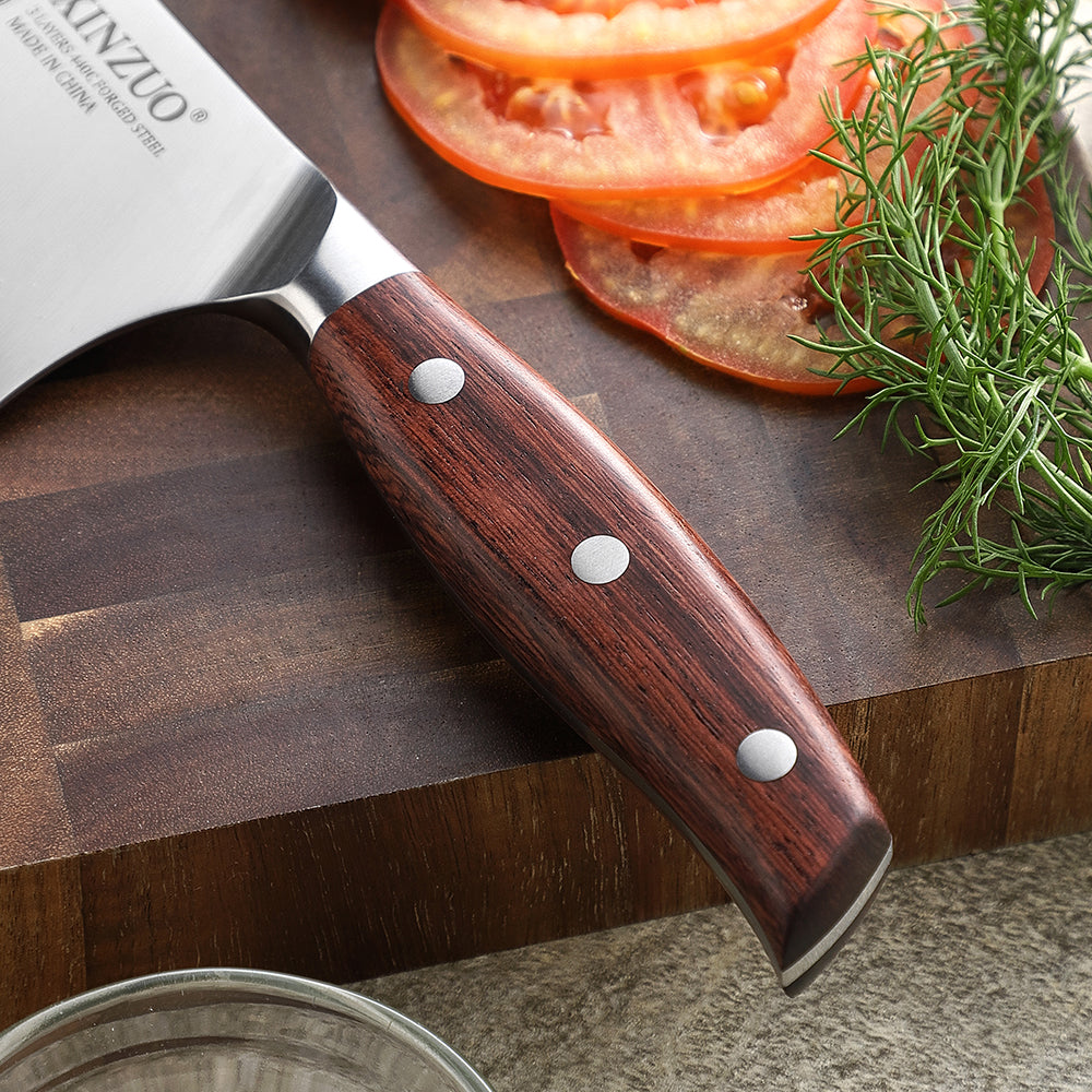 XINZUO High-Performance Cleaver Knife 7.1 Inches 3-Layer Composite Steel Blade for Kitchen Cooking