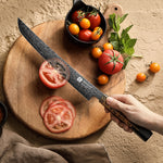 XINZUO 10 Inches Calamus Knife Japanese ZDP189 Damascus Steel Intangible Cultural Heritage lacquerware Handle