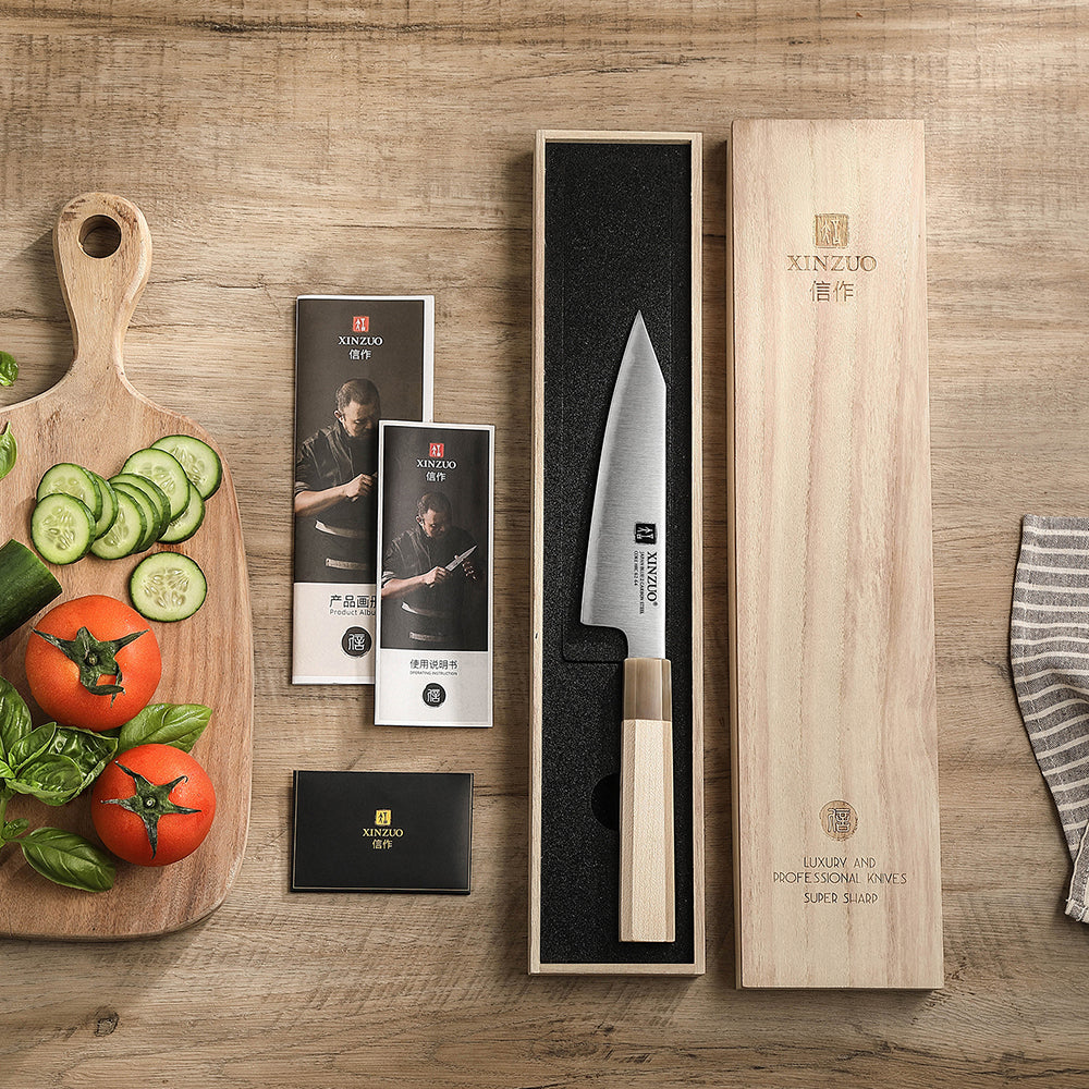 XINZUO Multifunctional 6.5-inch Bunka Knife 3 Layers Composite Steel Ergonomic handle