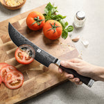 XINZUO Ji Series 7.5 Inches Viking Knife 67 Layers Damascus Steel 60±2HRC Hardness，Ebony Wood Handle