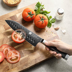 XINZUO Ji Series Japanese Santoku Knife 7.2 Inches,Damascus Steel Blade, with Exquisite Patterns, Presented in an Attractive Gift Box