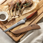 XINZUO Xing Series Ergonomic Rosewood Boning Knife –73 Layers Damascus Steel With 14Cr14MoVNb Core