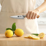 XINZUO 4.3 Inches Paring Knife - Triple-Layer Composited Steel with Olive Wood Handle, Razor Sharp & Ergonomic Design-PIN Series