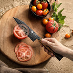 XINZUO Practical 6 Inches Bunka Knife 49-Layer Damascus ZDP-189 Core Ebony Wood Handle