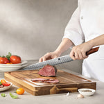 XINZUO Xing Series 10.2 Inches Carving Knife – 73-Layer Damascus Powder Steel, Michelin Star Collaboration, Sustainable Packaging, All-Purpose Culinary Tool