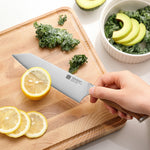 XINZUO Premium German Steel 5.8 Inches Bunka Knife – Olive Wood Handle, 56-58HRC Hardness, Ideal for Daily Kitchen Prep