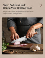 XINZUO Zhen XZ05 Series ZDP-189 Powder Steel Chef Knife 8.5 Inch, Made of Three-layer Composite Steel, Hardness Reaches 65-67HRC, Desert lronwood Octagonal HandIe