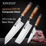 XINZUO Zhen F5 Series Japanese ZDP-189 Composite Steel 3PCS Knife Set