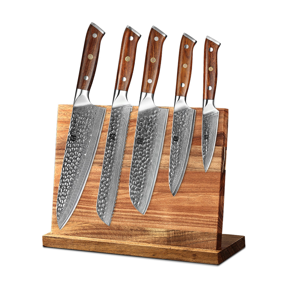 XINZUO YU STRIA HAMMER DAMASCUS SERIES 6-Piece Kitchen Knife Set