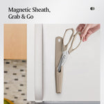 XINZUO 5 Colors Magnetic Kitchen Scissors with Fridge Storage – German 1.4116 Molybdenum-Vanadium Steel, Multi-Purpose