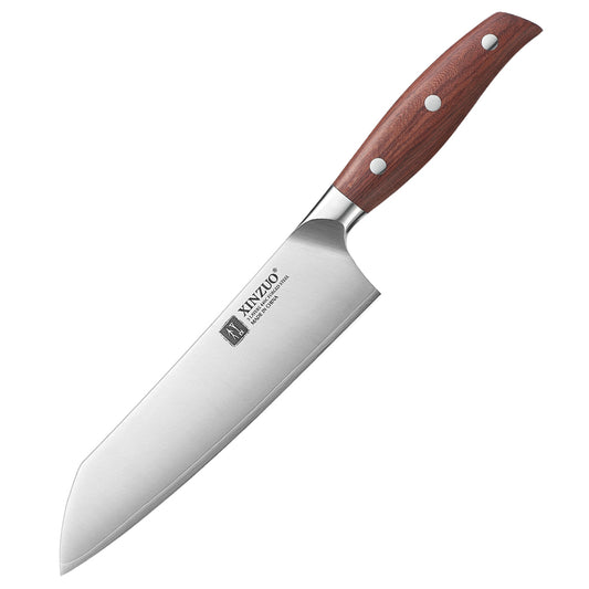 XINZUO Sharp And Durable Santoku Knife 440C Steel Core Hardness 60±1HRC