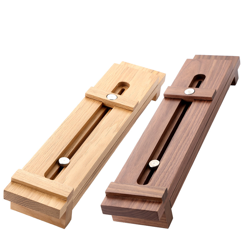 XINZUO Adjustable Solid Wood Whetstone Sharpening Stand, Extendable Walnut & White Oak Sharpening Holder for Kitchen Knife Sharpening, Sink Mount Stable Sharpening Support Stand