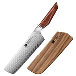 XINZUO Xing Series Professional 7.2”Nakiri Knife Damascus Steel Blade 14Cr14MoVNb Steel Core - Chopping Meat and Fruit