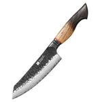 XINZUO 5.7 Inch Santoku Knife 67 Layers Damascus Steel with Burnt Oak Handle – Precision Japanese Multi-Purpose Chef Knife