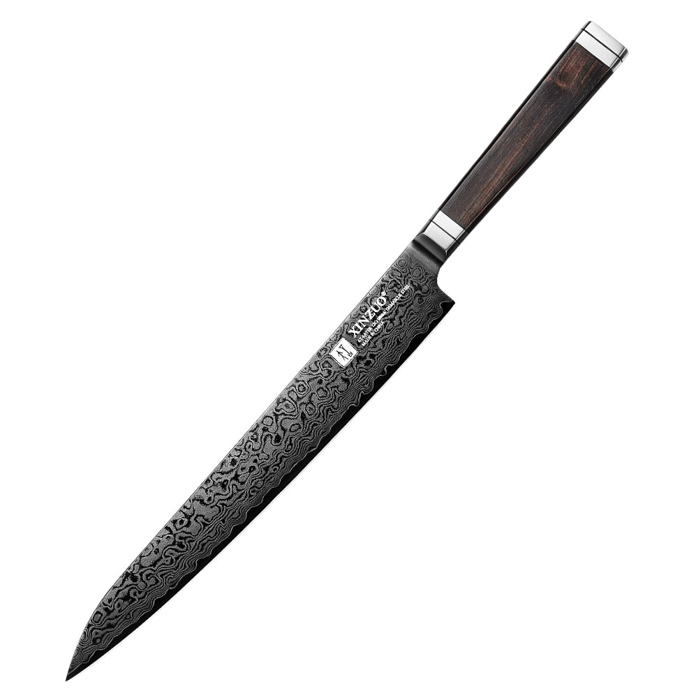 XINZUO 67-Layer Damascus 10" Slicing Knife – Carve with Confidence & Grace
