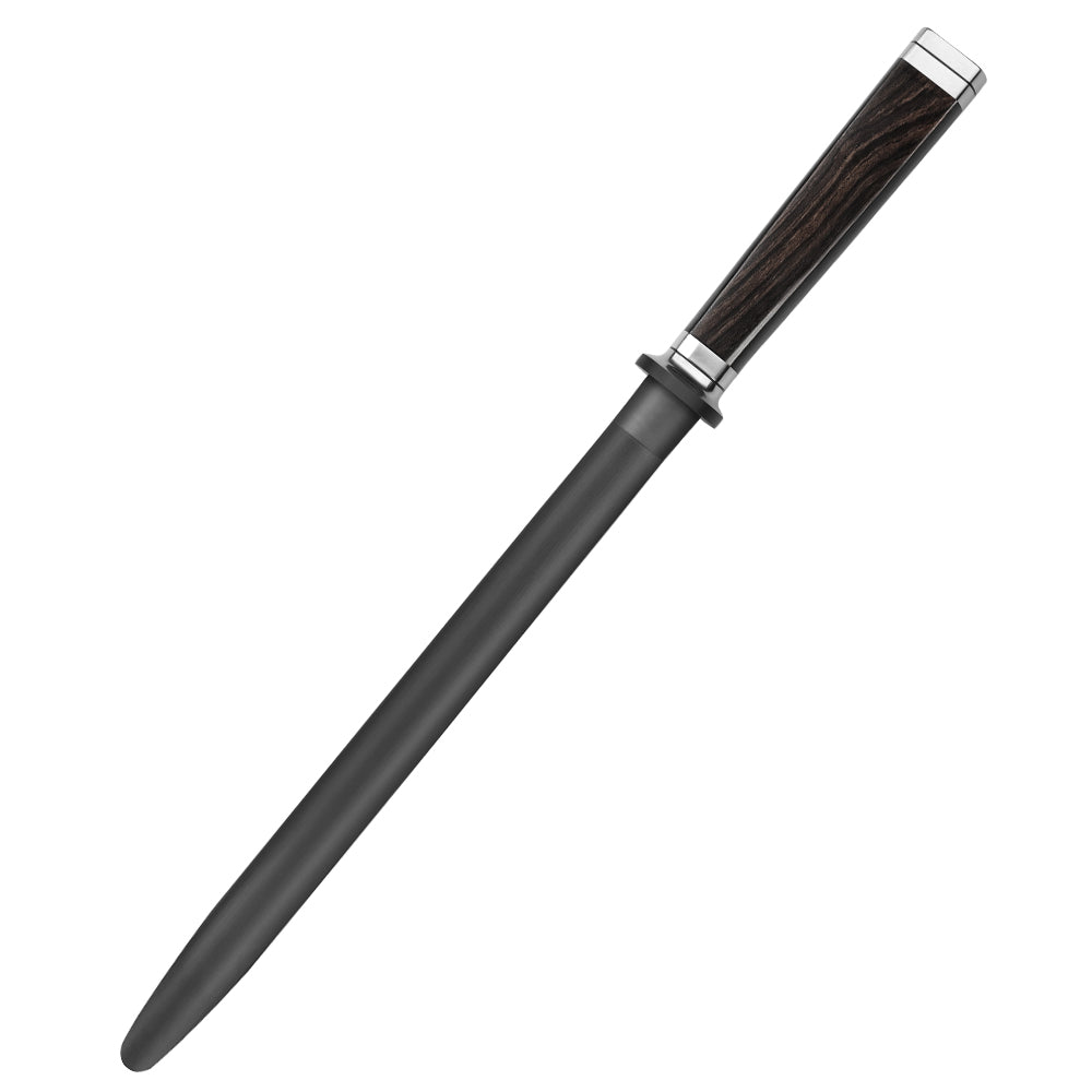 XINZUO Ji Series Premium Kitchen Sharpening Rod, Ergonomic Ebony Handle for Fast Blade Sharpening & Repair