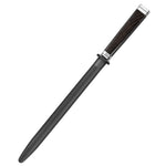XINZUO Ji Series Premium Kitchen Sharpening Rod, Ergonomic Ebony Handle for Fast Blade Sharpening & Repair