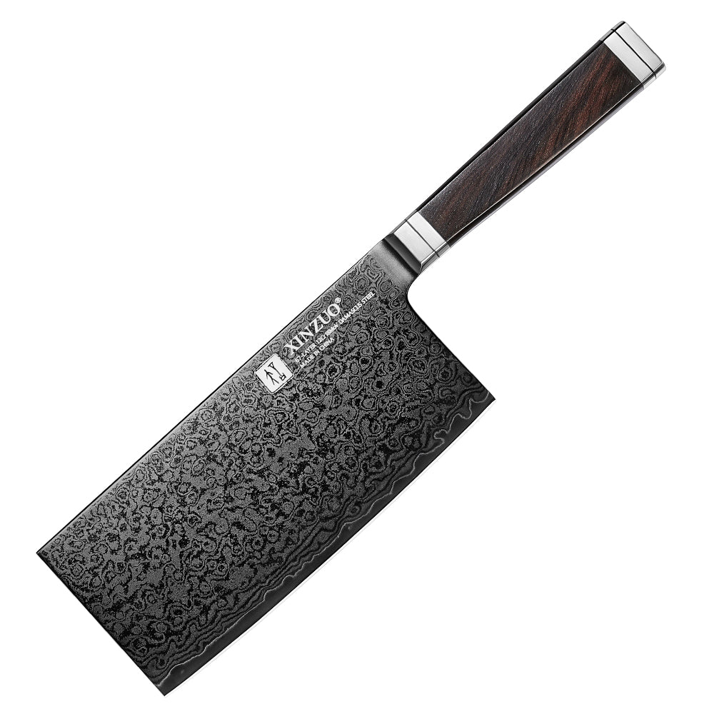 XINZUO Ji Series Chinese Cleaver Knife,7.1 Inches Kitchen Knife,High Hardness 60±2HRC,Cut Vegetable&Meat