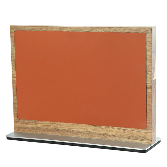 XINZUO Acacia Wood Dual-Side Magnetic Knife Holder with Leather | Raw & Cooked Food Zone Separation for Maximum Hygiene