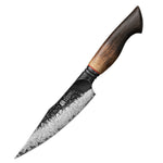 XINZUO 5.6 Inches 67 Layers Black Damascus Steel Kitchen Utility Knife with  Burnt Oak Handle MO-Series
