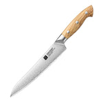 XINZUO Professional Carving Knife - Triple-Layer Composited Steel with Olive Wood Handle, Razor Sharp & Ergonomic Design-PIN Series