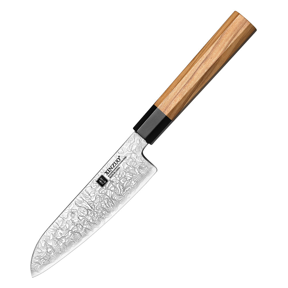 XINZUO PM8  Series 67 Layers Damascus Powder Santoku Knife 5.5 inches