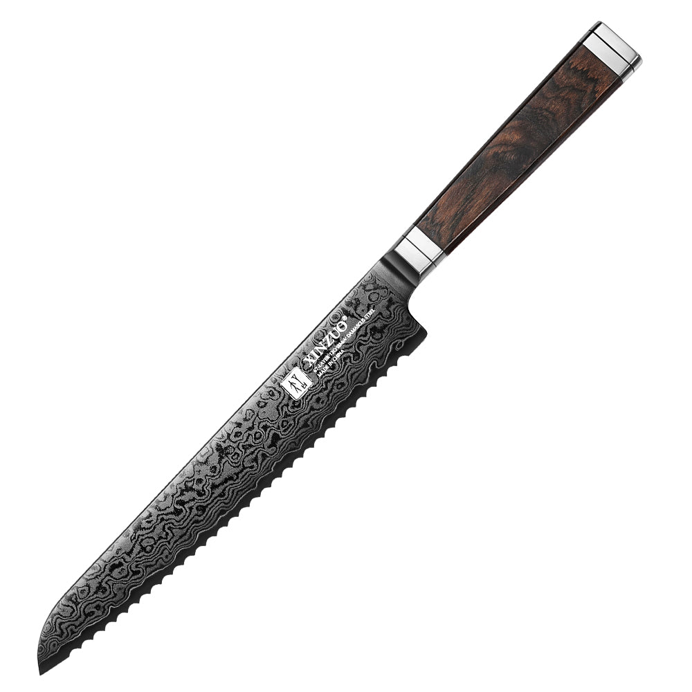 XINZUO 67-Layer Damascus Bread Knife – Crust to Crumb, Perfectly Preserved