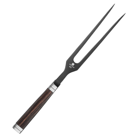 XINZUO Ji Series Professional Forged Carving Fork,430 Stainless Steel,Japanese Square Ebony Handle