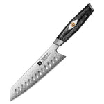 XINZUO 145 Layers Damascus Santoku Knife, Ergonomic Handle, Acacia Wooden Gift Box