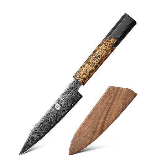 XINZUO Professional Utility Knife 49 Layers Damascus Steel ZDP189 Powder Steel Core Cooking Utensils