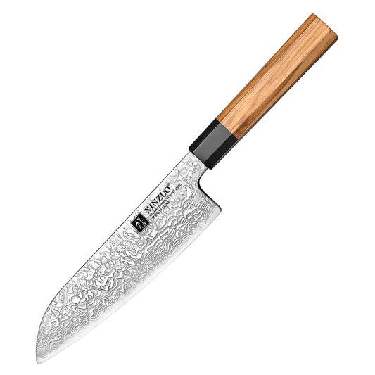 XINZUO PM8  Series 67 Layers Damascus Powder Steel Santoku Knife 7.5 inches