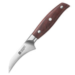 XINZUO Sharp Kitchen Knife 3”Paring Knife Customized 3 Layers Composite Steel-Quality Red Wood Handle