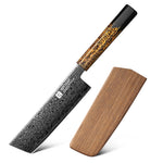 XINZUO 6.9”Nakiri Knife 49-Layer Damascus Kitchen Knife, ZDP-189 Steel Core DLC Coated Ultra Sharp Kitchen Knife