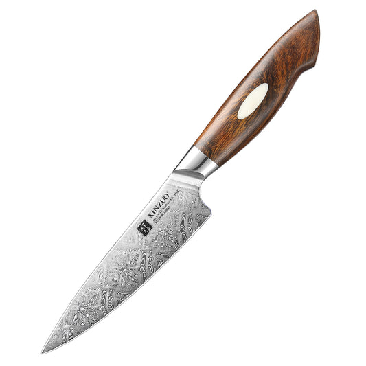 XINZUO 5 Inches 110 Layers Damascus Steel Utility Knife-Jiang Series